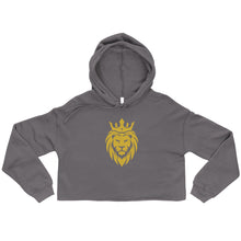 Load image into Gallery viewer, Bold Lion  - Ladies Crop Hoodie
