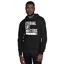 Load image into Gallery viewer, Eternal Life Matters - Fleece Hoodie (White Icon)
