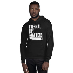 Eternal Life Matters - Fleece Hoodie (White Icon)