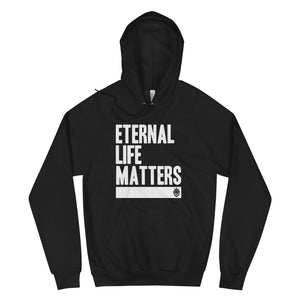 Eternal Life Matters - Fleece Hoodie (White Icon)