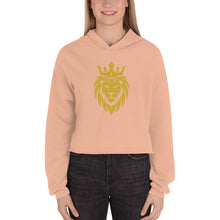 Load image into Gallery viewer, Bold Lion  - Ladies Crop Hoodie
